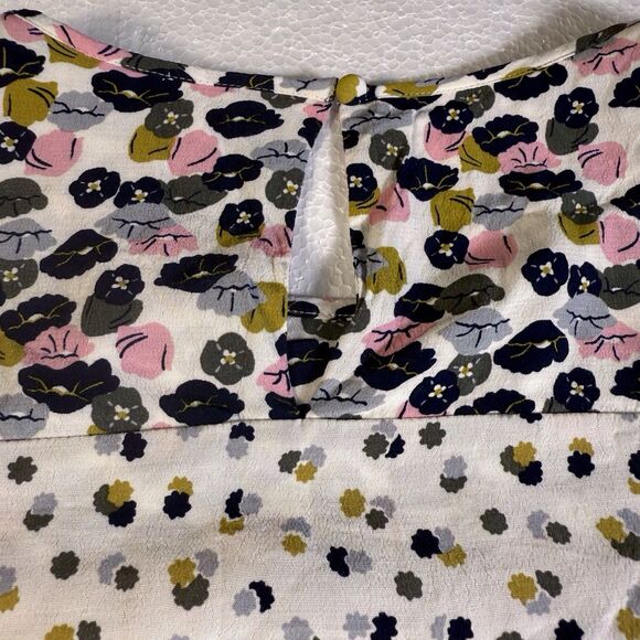 EUC‎ Boden Hopscotch Ivory Poppy Meadow Dress Size US 6R  Pink Navy - Picture 8 of 14